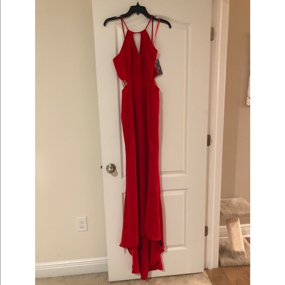Red, Aqua evening gown BRAND NEW